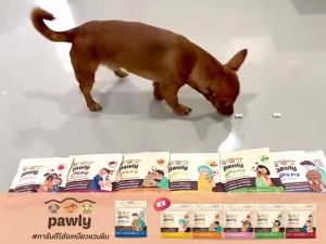 ขนมสุนัข นมแพะอัดเม็ด เสริมภูมิ Pawly milky pro ขนาด 80 กรัม (50 เม็ด)