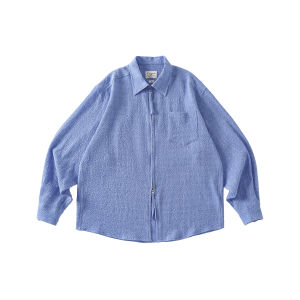 Wrinkle Resistant Crinkle Look Check Long Sleeve Shirt