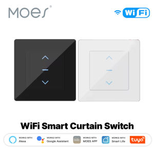 MOES | MOES Tuya WiFi Smart Curtain Touch Switch for Motorized Curtains and Roller Blinds Work with Smart Life App Alexa Google Home