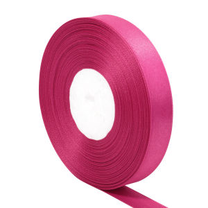 Nóng Hồng Satin Ruy Băng 25 Yard/Cuộn 1/1.5/2/2.5/3.8Cm Cho DIY Giáng Sinh Năm Mới Tiệc Cưới Quà Tặng Gói Trang Trí Polyester