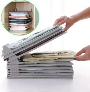 Tấm Ván Đựng Áo Sơ Mi Xếp Chồng Được - Hộp Đựng Áo Phông Di Động Có Tay Cầm Giải Pháp Gấp Gọn Đa Năng Để Cất Giữ Quần Áo