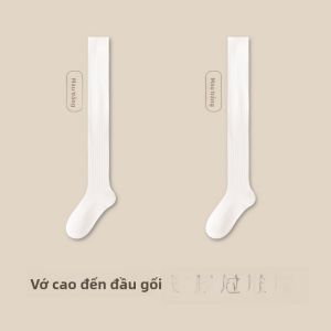 MiiOW | Tất dài qua đầu gối mùa thu đông cho nữ Tất ấm áp chống trượt sau sinh Tất cotton co giãn thoải mái