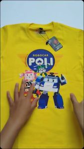 Baju Kaos Atasan Anak Laki - Laki Motif Robocar Poli - Kaos Anak Motif Robocar Poli Keren
