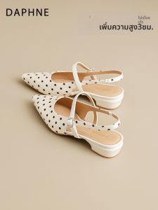 Daphne | Retro Dotted French Style Single Shoes Coarse Heel Mary Jane