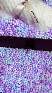 เม็ดโฟมสีพาสเทล เม็ดโฟมย้อมสี สีหลากสี ขนาด3-4มิล อุปกรณ์ตกแต่งของขวัญวันเกิด วันปัจฉิม เม็ดโฟมใส่กล่องของขวัญ