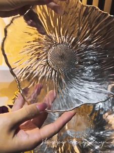 Set 3 Đĩa Thuỷ Tinh Trong Suốt Đựng Hoa Quả Bánh Kẹo Decor Nhà Siêu Xinh