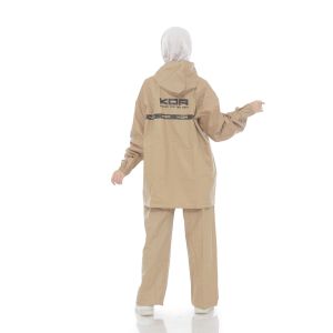 KDR JAS HUJAN MANTEL ELASTIS KDR RAINCOAT SETELAN JAKET dan CELANA PRIA WANITA ANTI REMBES BAHAN PVC 0 25 TERBAIK BY KDR
