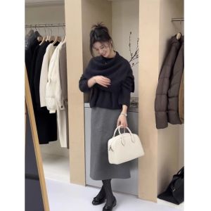 French Lazy Style Loose Sweater Womens Autumn Clothing Outerwear Sweater Fancy Socialite Is Very Beautiful to Wear Tops