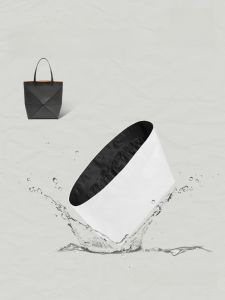 Lightweight Waterproof DuPont Paper Inner Bag for Puzzle Fold Tote Storage Organizer Cubic Shape Pure Color for Everyone