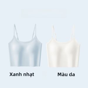 MiiOW | Áo ba lỗ Ice Silk không tay dành cho nữ Áo khoác ngoài mùa hè 2025 Áo ba lỗ hở lưng ngọt ngào không có đường may Áo ngực bên trong