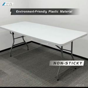 6Ft Outdoor folding table long table Folding Half Table Portable Folding Table Long table Household Picnic Table Laptop table Study Table Plastic folding table