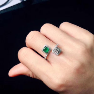 Colorful Gemstones Silver Plated Opulence Starry Sky Design Open Ring