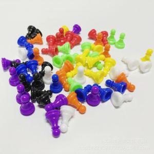 50pcs Plastic Pawn Chess Pieces for Board Games Supplement Pack Component Tabletop Markers Arts Crafts Hollow Plastic Checkers