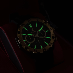 PLAYBOY นาฬิกาสำหรับผู้ชาย นาฬิกาแฟชั่นสปอร์ตกันน้ำ ปฏิทินข้างขึ้นข้างแรม นาฬิกาเรืองแสงแบบมัลติฟังก์ชั่น 3518