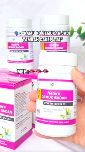 Vitamin Obat Gemuk Nature Herbal BPOM 60 Kapsul Suplemen Penggemuk Badan Permanen Penambah Nafsu Makan Pria Wanita Dewasa
