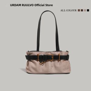 URCDN RDALVO | Retro Suede Leather New Style Womens Shoulder Satchel