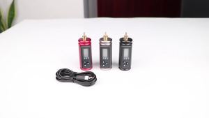 Mini Tattoo Power Supply Wireless Tattoo Power Source RCA/DC Jack Rotary Tattoo Machine Battery 1500mAh Digital Display Screen