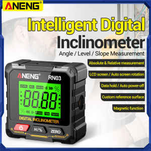 ANENG | ANENG RN02/RN03 Laser Digital Inclinometer 4-sided Magnetic Rechargeable Angle Measuring Instrument 360° Rotation Measurement
