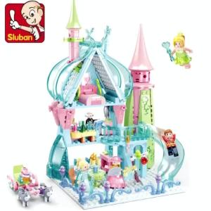 Sluban | Sluban Friends Expert Romantic Princess Building Blocks Snow Pink Dream Royal Castle Bricks Assembly DIY Creative Girls Toys