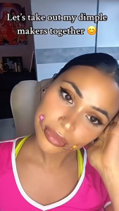 Dimple Maker Clip Wajah 2pcs Alat Kecantikan Pembentuk Lesung Pipit Bahan Plastik Berkualitas Aman Nyaman Hasil Sementara Tampak Alami