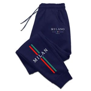 Hot Sale Milan City Printed Jogger Pants Men Women Autumn Winter Casual High Quality Outdoor Running Sports Sweatpants