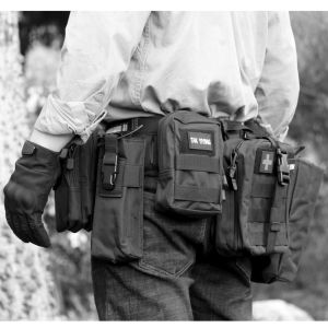 Wjtwzy Molle Tactical Waist Pack Pannier Bag Cosmetics Bag Outdoor Cycling Waist Bag Multifunctional Waist Seal Suit