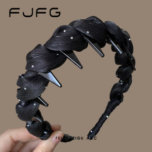 Elegant Pearl Shiny Thread Hairband Womens New 2025 Anti-Slip Washing Face Headband Original Design Fresh out Fashion Accessory