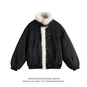 American Retro Thick Warm Cotton Coat