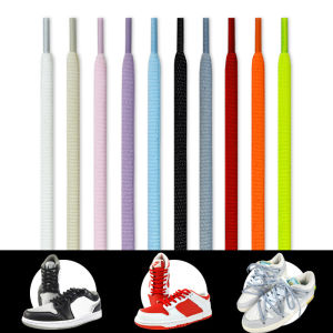 รองเท้าผ้าใบวงรีเชือกผูกรองเท้ากีฬาครึ่งวงกลมเชือกผูกรองเท้าทรงกลมแบบคลาสสิกเชือกรองเท้า sepatu BOOT kasual ถักแบบผู้ใหญ่ใช้ได้ทั้งชายและหญิง