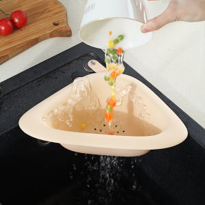 Kitchen Drain Basket Hanging Storage Rack No Drilling Required Vegetable Washing Basin Leftovers Filter Net Storage Basket