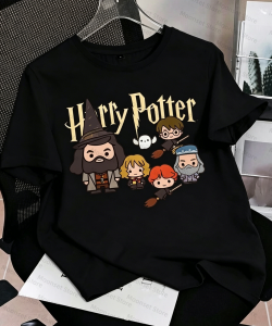 52TOYS | Cute Wizard Cartoon Print T-shirt Women Casual O-Neck Short Sleeve Tees Summer Harajuku Streetwear Magic Theme Graphic Kids Tops