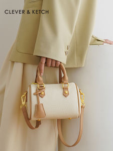 Clever&Ketch Boston Pillow Bag Womens Fashion Versatile Handbag Shoulder Crossbody Bag Modern Neutral Style Small Size PU Leather