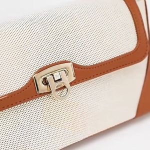 HESBROW - Yodel Shoulder Bag Tas Bahu Wanita Elegan Retro Klasik - Kulit PU & Denim