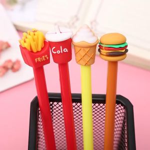 Pena Fast Food Karakter Lucu Model Junk Food Burger Soda Cola French Fries Pen Karakter Import PTT