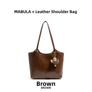 MABULA | Retro Large Capacity Tote Bag Commuter Single-shoulder