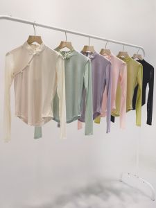 Khiêu Vũ Cổ Điển Bộ Trang Phục Cho Nữ Thực Hành Giảm Béo Mặc Qipao Cổ Tay Dài Phong Cách Trung Hoa Trang Phục Biểu Diễn Múa Dân Tộc