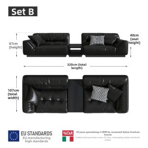 VATAR | Italian Minimalist Leather Sofa