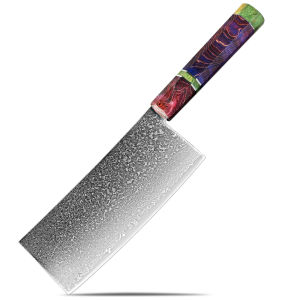 XITUO Damascus Steel Kitchen Knives Set 1-7PCSSantokuCleaverParingBread Boning Cooking Knives Octagonal Stable Wood Handle