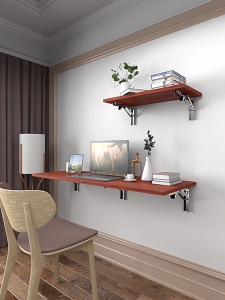 Loveme 1 คู่/ชุด เหล็กฉากพับได้ ชั้นพับได้ ชั้นวางของ ชั้นวางติดผนัง ชั้นวางของโชว์ ฉากเหล็กรับชั้นฉากรับ รับน้ำหนักได้ 100 kg