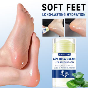 YOUNGCOME | 60% Urea Foot Cream +2% Salicylic Acid Moisturizing & Exfoliating Cracked Heel Repair Deep Hydration for Dry Feet Long protect