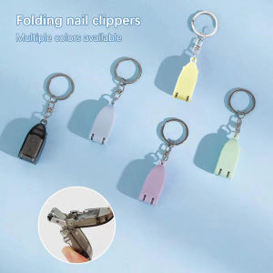 Heabety Nail Clippers Creative Nail Clipper Mini Foldable Flip Stainless Steel Portable Nail Clipper Key Pendant