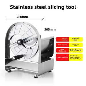 Ultra-Thin Slicer Potato Chip Maker Manual Electric Fully Automatic Fruit Cutter Lemon Slicer Kitchen Cooking Tool Multifunctional