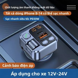 Bộ Phát FM Bluetooth Trên Ô Tô Có USB U Disk Read PD30W Bộ Sạc Nhanh Hỗ Trợ Đầu Vào Âm Thanh Aux Cho Điện Thoại Di Động