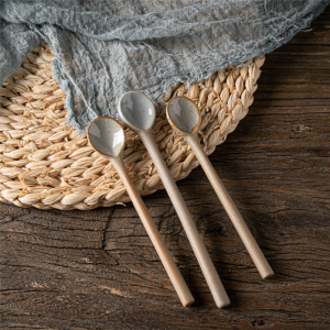 Thìa Cà Phê Gốm Dài Tay Cầm Bằng Gốm Bột Dày Thìa Trộn Cà Phê Thìa Trộn Trà Sữa Thìa Trộn Đồ Ăn Nhẹ Thìa Trộn Gia Vị Thìa Trộn Sáng Tạo