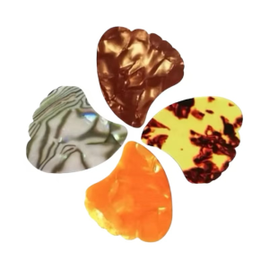 ปิ๊กกีตาร์ 5 ชิ้น ปิ๊กกีต้าร์ทรง Shark Fin Celluloid (เซลลูลอยด์) 0.71 มม.