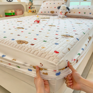 Cute Printed Anti-slip Padded Fitted Sheet