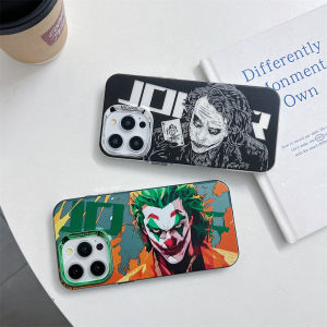 Cartoon Joker Phone Case For iPhone 15 15plus 15pro 15promax 14 14plus 14pro 14promax Electroplated shock resistant hard case 11 12 13promax Case for men