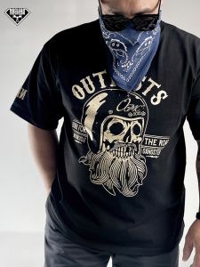 เสื้อยืดแขนสั้นผ้าฝ้ายแท้พิมพ์ลายศีรษะสัตว์ป่าสไตล์ฮาราจูกุสำหรับผู้ชาย ทรงหลวม คอกลม แฟชั่นฤดูร้อน 2022