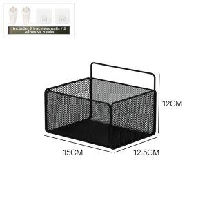 No-Drill Wall Mounted Kitchen Storage Rack For Garlic Ginger Seasoning Utensils