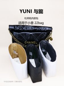 YUNI กระเป๋าใส่ของแบบมีซิปป้องกันน้ำ น้ำหนักเบา ขนาดเล็ก/กลาง/ใหญ่ สำหรับกระเป๋า 22bag ของ Chanel ผ้าฝ้ายโพลีเอสเตอร์ 3 มิติ